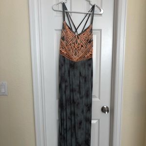 Embroidered Tie-Dyed Maxi